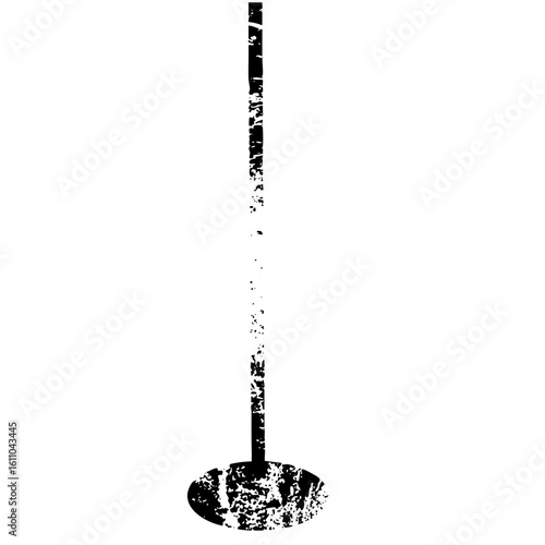 Vector Minimalist broom with a long handle.