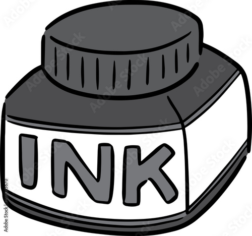 Illustration of ink bottle
