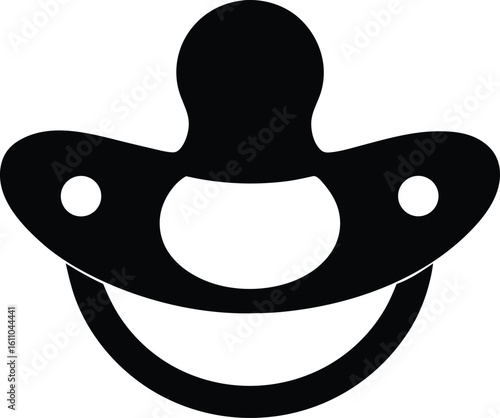  baby pacifier design silhouette vector illustration