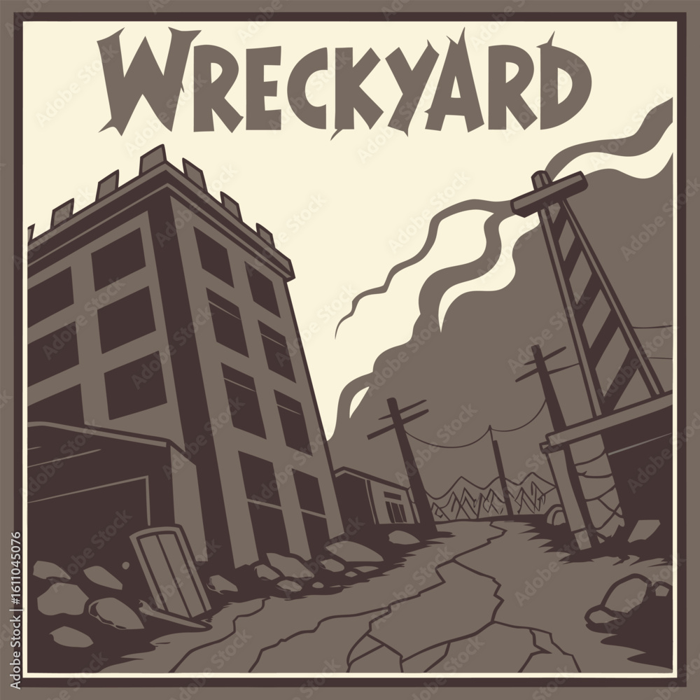 Fototapeta premium vector illustration of a city