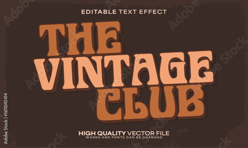 Retro classic text effect, editable text effect and vintage 3d font style bold shadow oldschool poster design