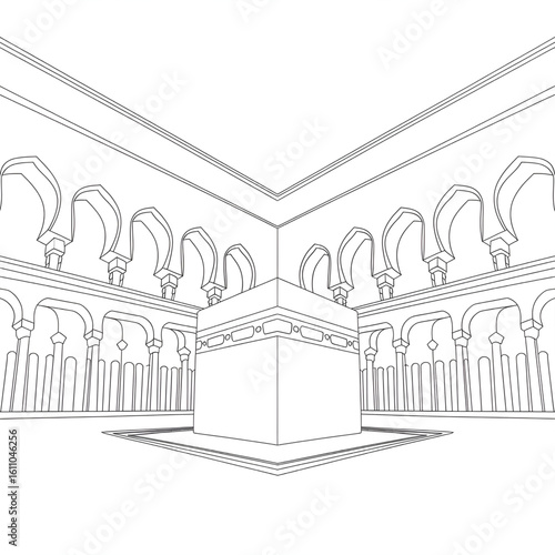 vector illustration of a makkah 