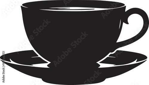 a silhouette teacup