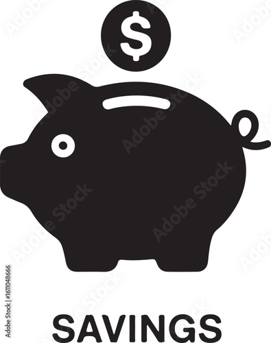 financial app icon featuring savings