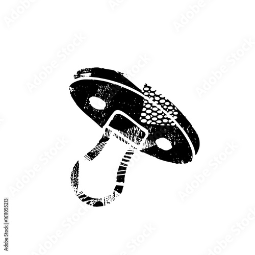 Vector Stylized mask with dotted texture and ties.