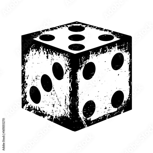 Vector Isometric dice displays six and four sides.