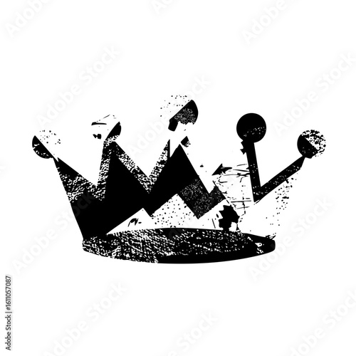 Vector Shattered crown depicts and broken power.