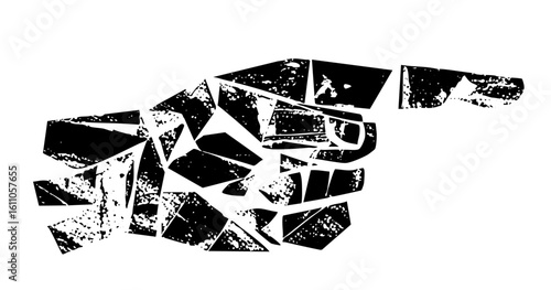 Vector Abstract fractured features dynamic geometric shapes.