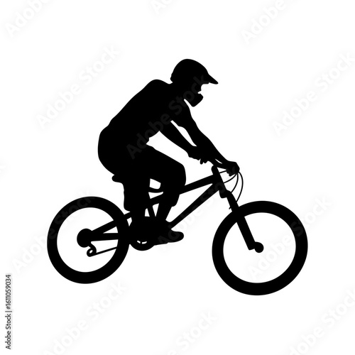BMX bike silhouette, freestyle