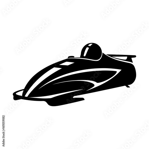 Bobsleigh silhouette, winter
