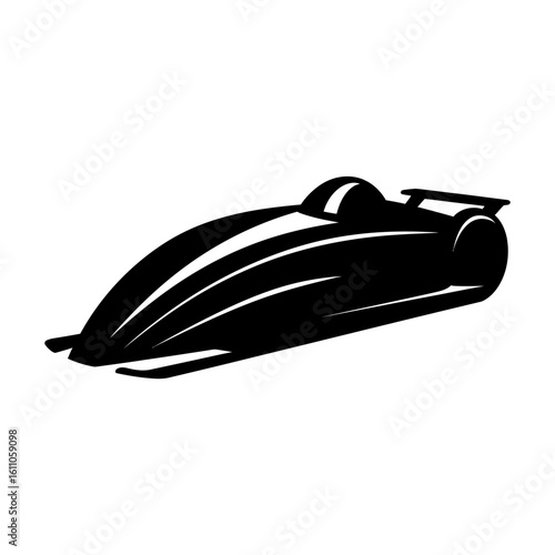 Black bobsleigh clipart, snow