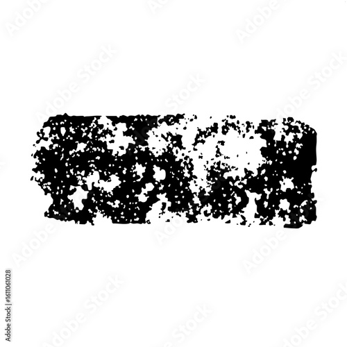 Vector Abstract distressed rectangular shape with rough edges.