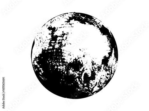 Vector Abstract sphere with textured surface.