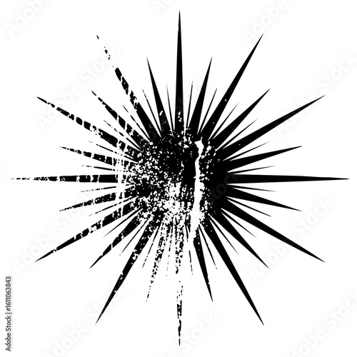 Vector Dynamic explosion burst with sharp radiating lines.