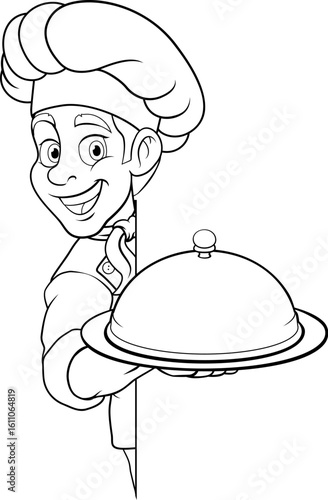 A chef or baker cartoon coo...