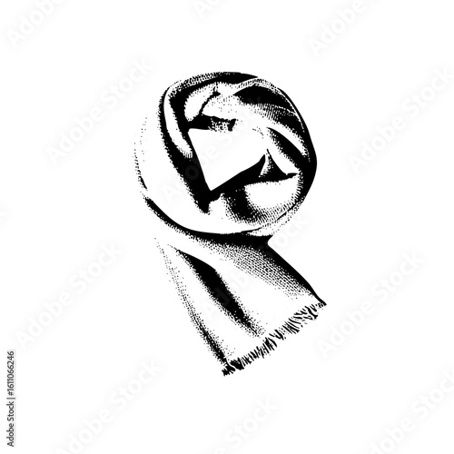 Vector Stylized of a veiled womans face