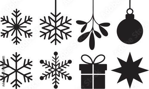 Black and White Vector Illustration Collection – Hand-Drawn Floral Bouquets, Wheat Stalks, Laurel Wreaths, Crescent Moons, Ink Splatters, Ice Cream Icons, Watermelons, Camping Tents, Printers, and Fes