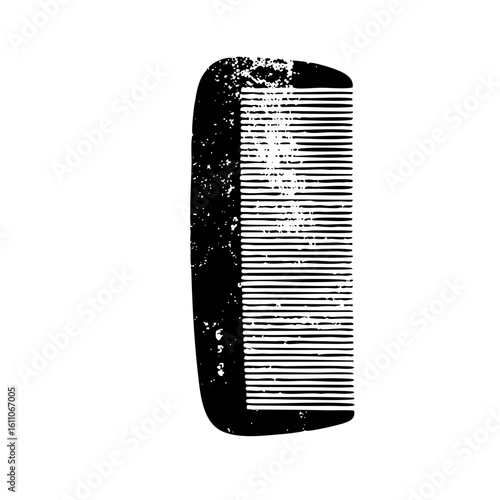 Vector Black comb with textured details