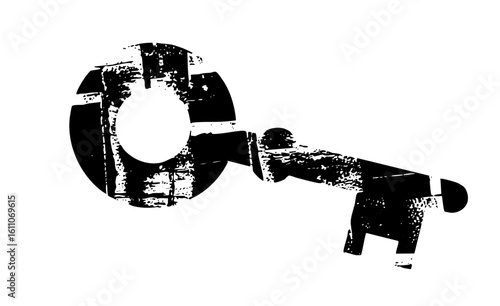 Vector Abstract robotic arm with a gripping claw.