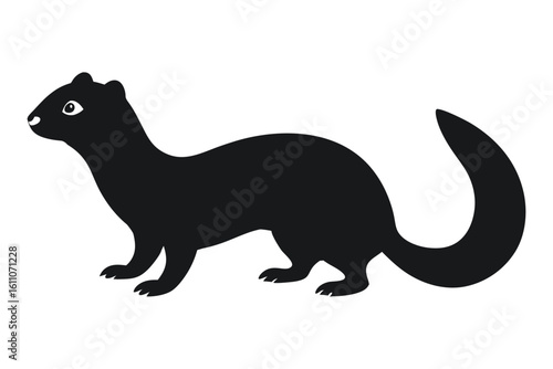 ferret--black-illustration-silhouette-vector