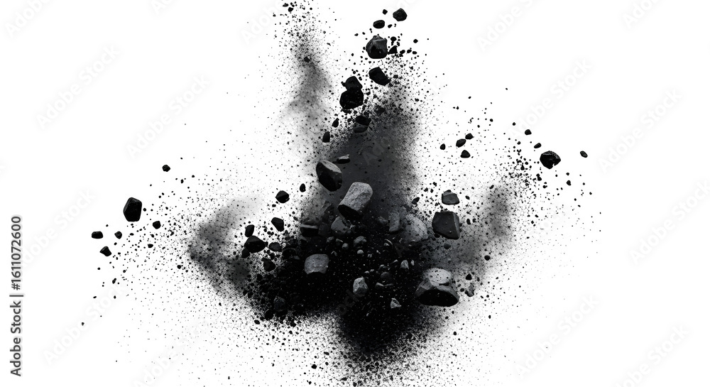 Fototapeta premium black and white ink splashes