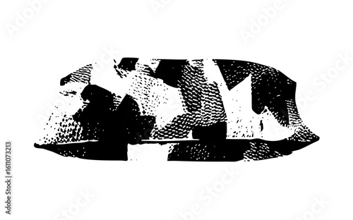 Vector Abstract mountain range with textured peaks.