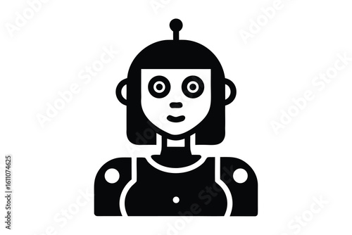 ai beauty bot vector icon