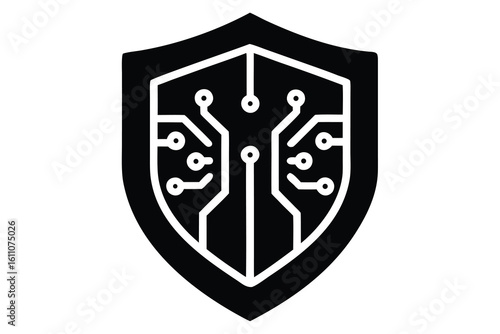 ai code shield vector icon
