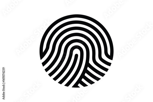 ai fingerprint vector icon