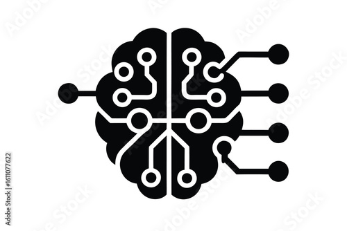 ai mind vector icon