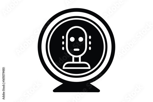 ai smart mirror vector icon