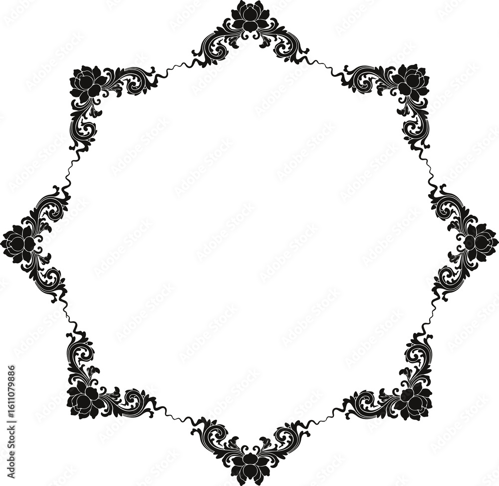 custom made wallpaper toronto digitalVintage Ornamental Frame – Elegant Black Vector Border, PNG, 300 DPI