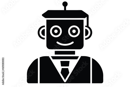 ai tutor bot vector icon
