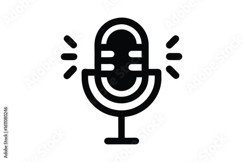 ai voice recognition vector icon