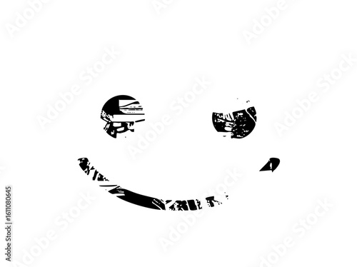 Vector Abstract face composed of character portraits.