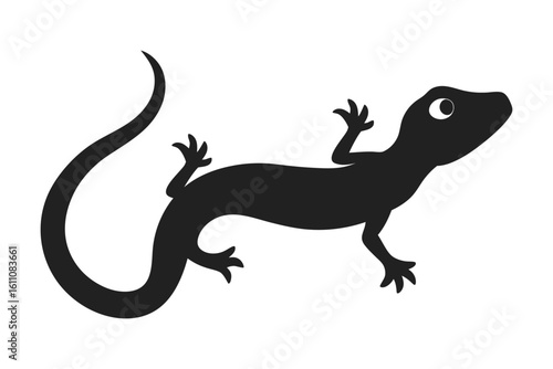 silhouette of a lizard