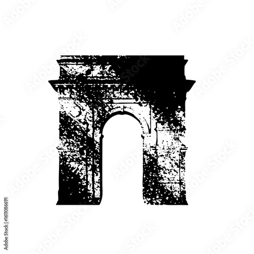 Vector Detailed of a classical architectural archway.