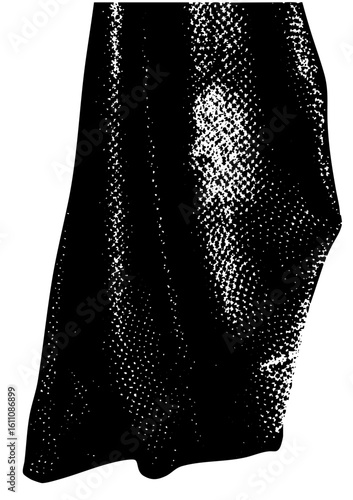 Vector Dramatic draped fabric with scattered particles.
