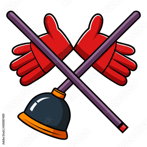hand holding plunger