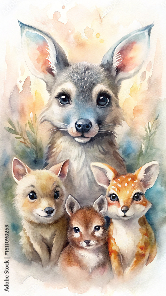 Obraz premium group of fox