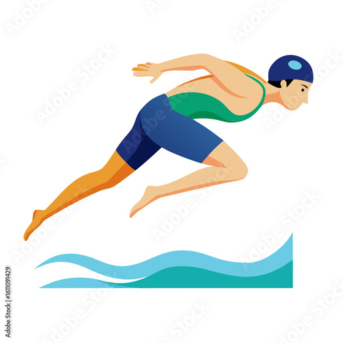 vector illustration of a man jumping
