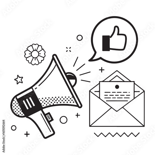 social marketing  vector icon