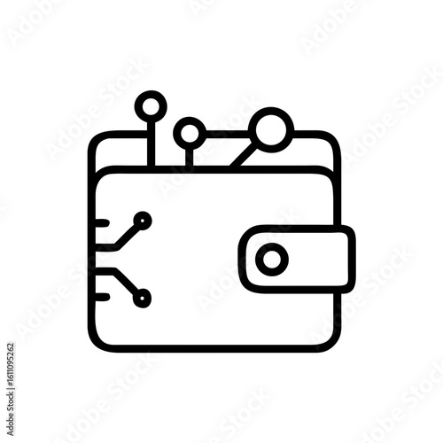Crypto wallet icon representing digital currency management and blockchain technology