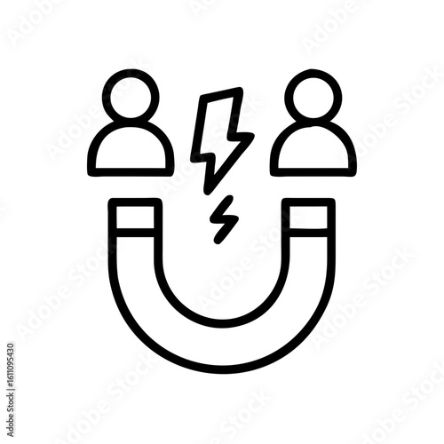 Lead generation magnet icon representing attracting potential customers and clients