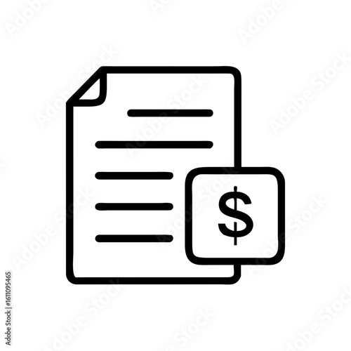 Loan agreement icon representing financial transaction and contract terms
