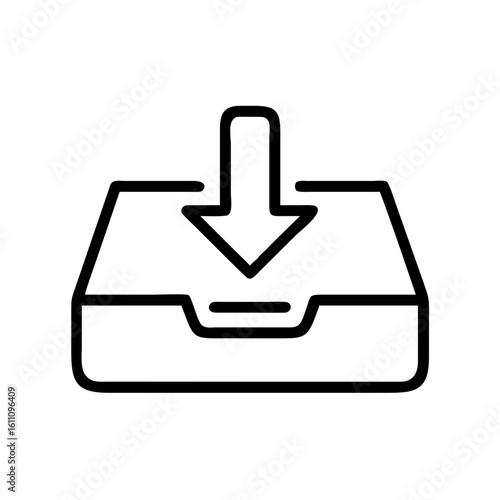 inbox contai icon design.