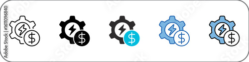Energy Sector Icon Pack Multistyle Illustration