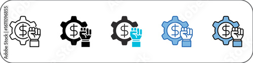 Economic Reform Icon Pack Multistyle Illustration
