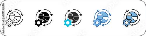 Globalization Icon Pack Multistyle Illustration