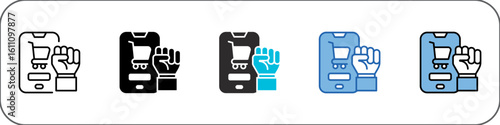 Purchasing Power Icon Pack Multistyle Illustration